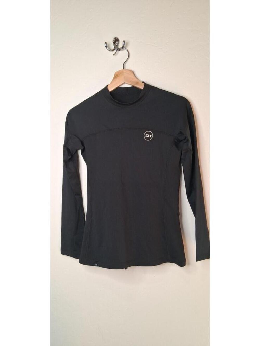 Dakine Men's Medium Black Long Sleeve Rash Guard Swim Surf Shirt DK Logo